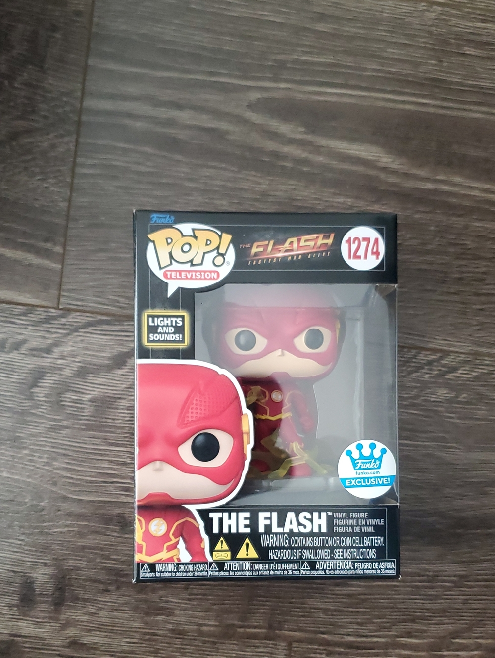 Funko #1274 The Flash Vinyl Pop! Figure Lights and Sounds!!
